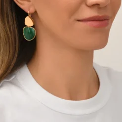 Noto sleeper earrings - green