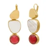 Noto sleeper earrings - red