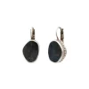 Noto thin sleeper earrings - black