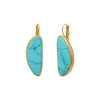 Noto wide sleeper earrings - turquoise