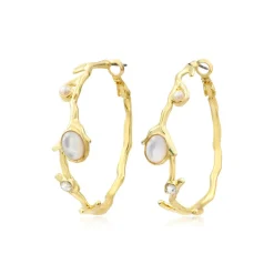 Oceane hoop earrings – white