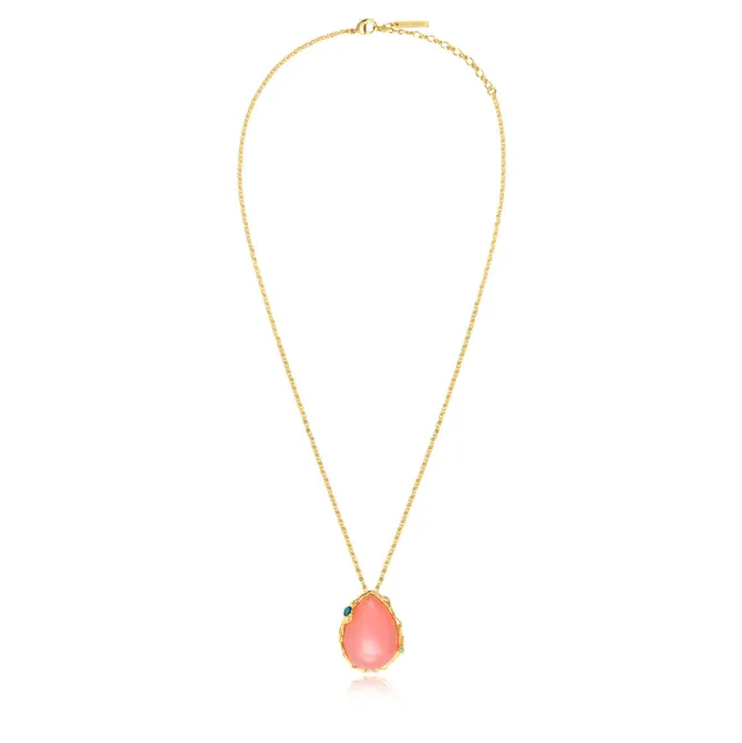 Oceane pendant necklace – pale pink