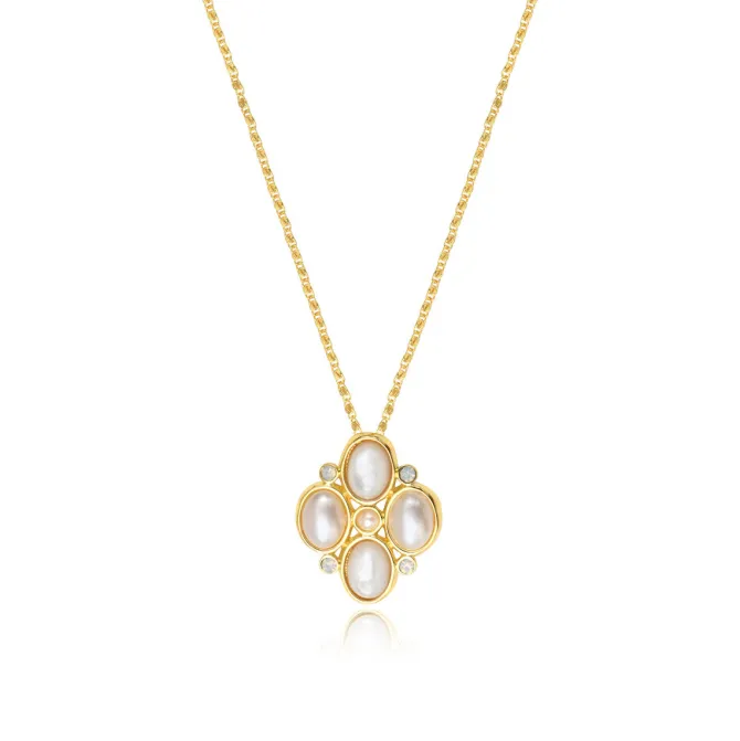 Oceane pendant necklace – white