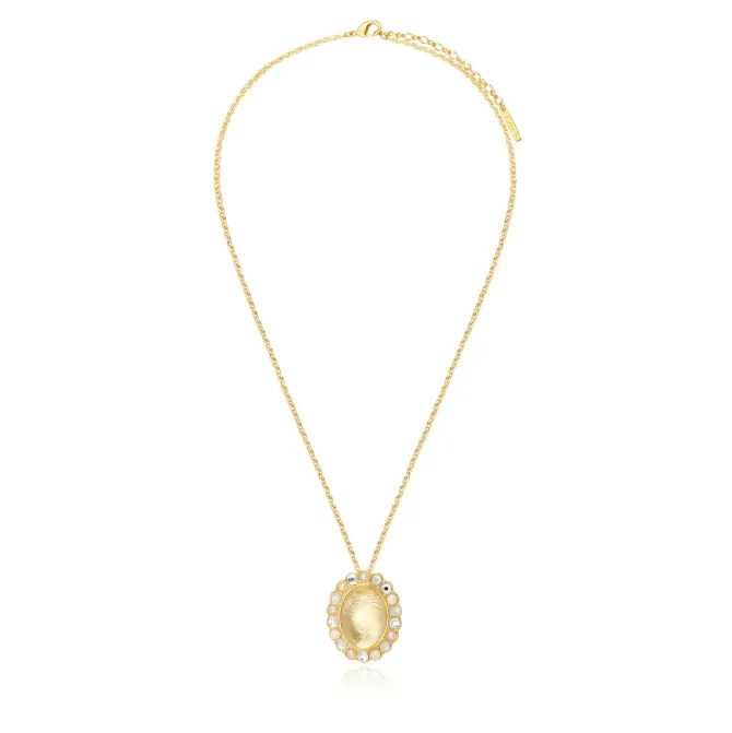 Oceane pendant necklace – white and orange