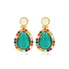 Oceane pierced stud earrings – turquoise
