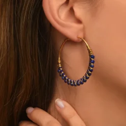 Panarea hoop earrings - blue