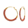 Panarea hoop earrings - fuchsia pink