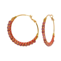 Panarea hoop earrings - fuchsia pink