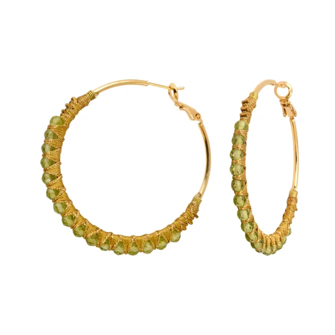 Panarea hoop earrings - light green