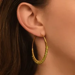 Panarea hoop earrings - light green
