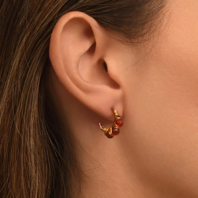 Panarea hoop earrings - orange