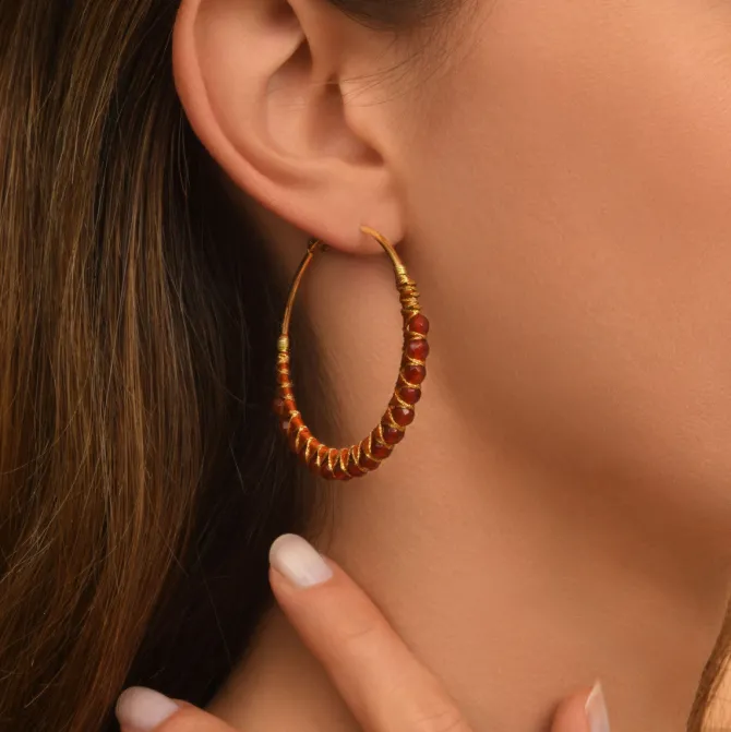 Panarea hoop earrings - orange