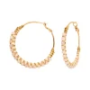 Panarea hoop earrings - rose quartz
