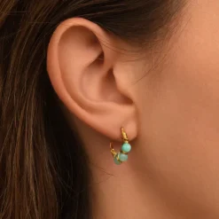 Panarea hoop earrings - turquoise