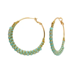 Panarea hoop earrings - turquoise