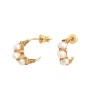 Panarea hoop earrings - white pearl