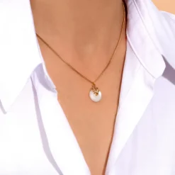 Positano Adjustable Pendant Necklace - White