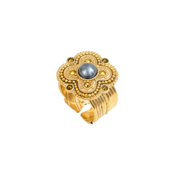 Positano adjustable ring - white