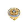 Positano Adjustable Wide Ring - White