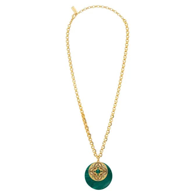 Positano chain necklace - green