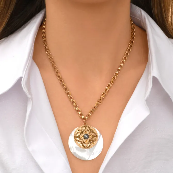 Positano chain necklace - white