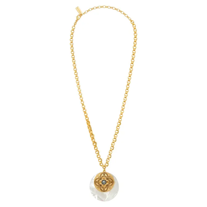 Positano chain necklace - white