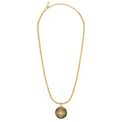 Positano pendant necklace - grey mother-of-pearl