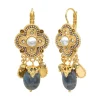 Positano sleeper earrings - grey mother-of-pearl