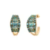 Precious hoop earrings - turquoise