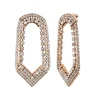 Precious wide stud earrings - pearly white