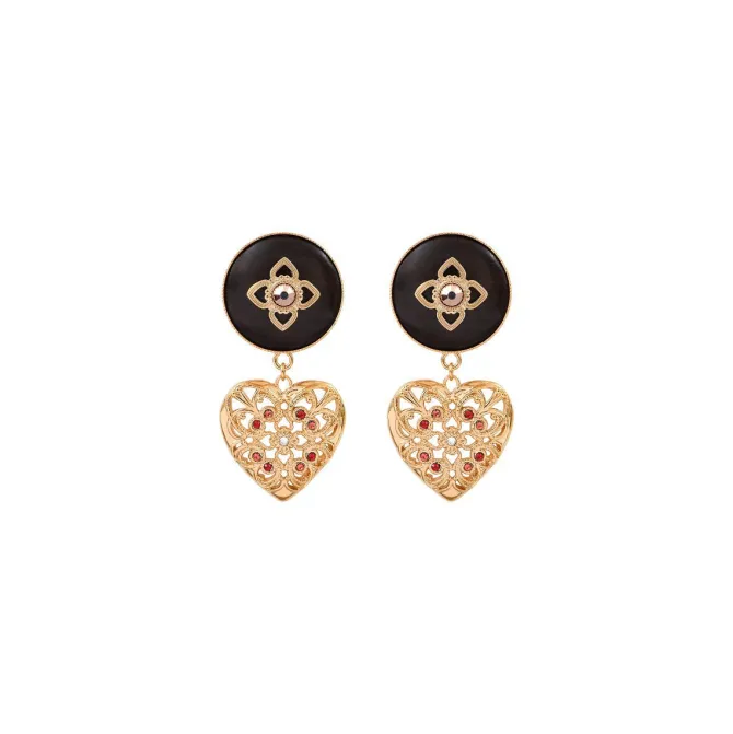 Prestige clip-on earrings - red