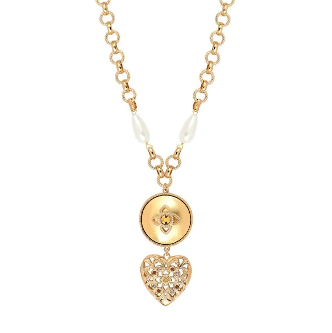 Prestige pendant necklace - gold