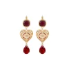 Prestige sleeper earrings - red