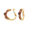 Salina hoop earrings - garnet