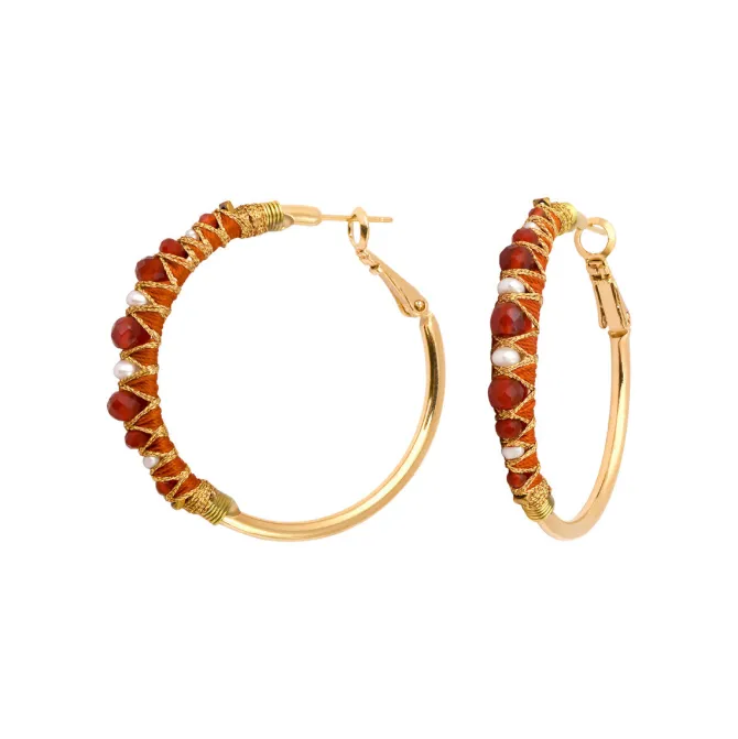 Salina hoop earrings - orange