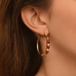Salina hoop earrings - orange