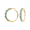 Salina hoop earrings - turquoise