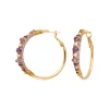 Salina hoop earrings - violets