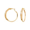Salina hoop earrings - white pearl