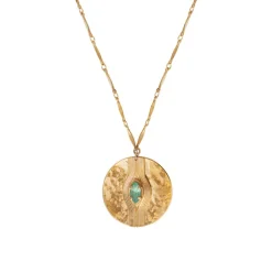Soleil mid-length necklace - turquoise