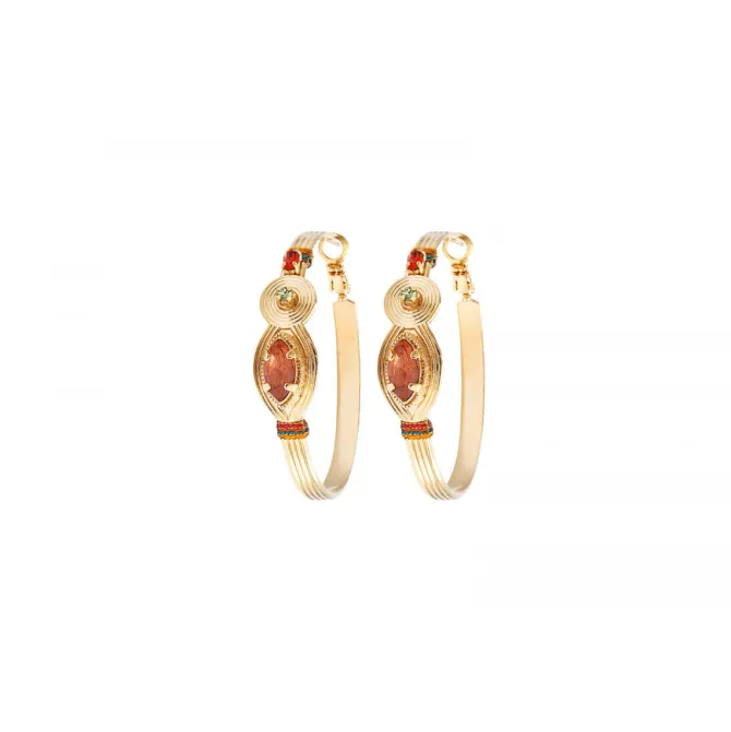 Sun hoop earrings - multicolored