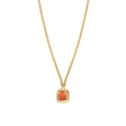 Sun Pendant Necklace - Pink
