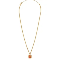 Sun Pendant Necklace - Pink