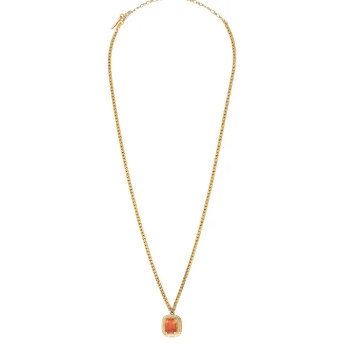 Sun Pendant Necklace - Pink