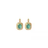 Sun-shaped sleeper earrings - green