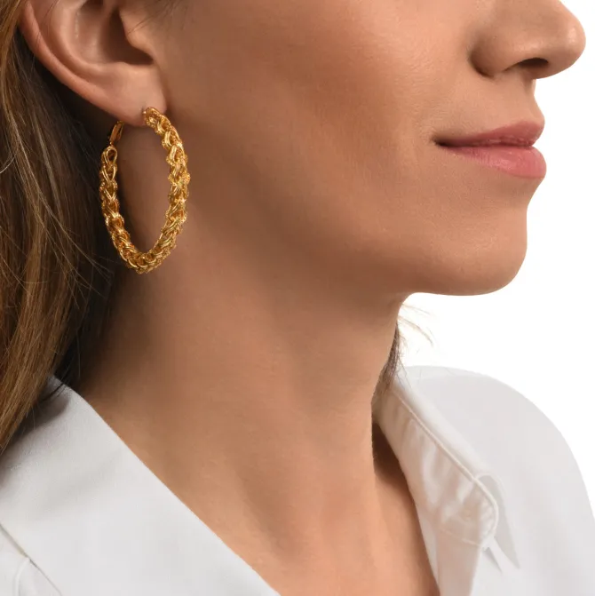 Tess hoop earrings - gold