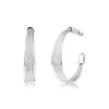 Tess large hoop earrings - silver
