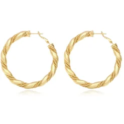 Tess maxi hoop earrings - gold
