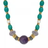 Tiki adjustable necklace - turquoise