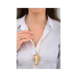 Toi&Moi long necklace - gold